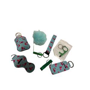 9 pieces Self Defense Keychain Flamingos